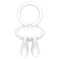 Vibruojantis penio žiedas Power Clit White