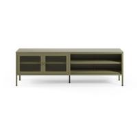 Žalios spalvos iš metalo TV spintelė 160x50x35 cm Fayna – Marckeric