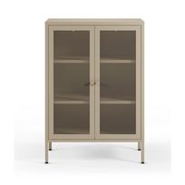 Kreminės spalvos iš metalo spintelė 70x100x40 cm Fayna – Marckeric