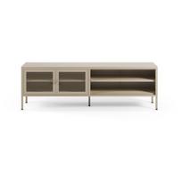 Kreminės spalvos iš metalo TV spintelė 160x50x35 cm Fayna – Marckeric