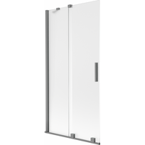 Mexen Velar dviejų dalių slankiojantis vonios ekranas 95 x 150 cm, matinė, ginklų metalas - 896-095-000-31-95