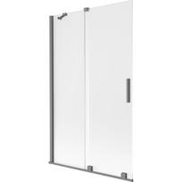 Mexen Velar vonios širmos 2 dalių slankiojanti 110 x 150 cm, matinė, gun metal - 896-110-000-31-95