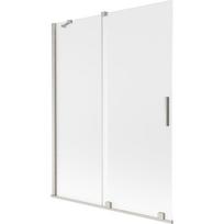 Mexen Velar vonios durys 2-jų dalių, stumiamos 130 x 150 cm, matinės, šlifuotas nikelis - 896-130-000-31-97