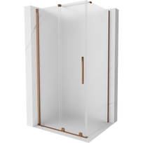 Mexen Velar stumdomos dušo durys 100 x 85 cm, matinės, rožinis auksas - 871-100-085-31-60
