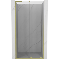 Mexen Velar L stumdomos dušo durys 90 cm, skaidrios, auksinės matinės - 871-090-003-01-55