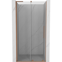 Mexen Velar L slankiojančios dušo durys 110 cm, skaidrios, šlifuotas varis - 871-110-003-01-65