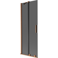 Mexen Velar vonios pertvara 2-panelių stumdomas 70 x 150 cm, grafitas, šlifuota varis - 896-070-000-41-65