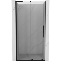 Mexen Velar L slankiojančios dušo durys 120 cm, skaidrios, juodos - 871-120-003-01-70