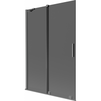 Mexen Velar dviejų dalių stumdomos dušo durys 120 x 150 cm, grafitas, gun metal - 896-120-000-41-95