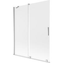 Mexen Velar vonios durys dvipusės stumdomos 140 x 150 cm, matinės, chromuotos - 896-140-000-31-01