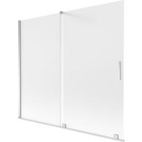 Mexen Velar vonios uždanga 2-dalys slankiojanti 180 x 150 cm, matinė, chromas - 896-180-000-31-01