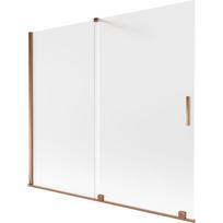 Mexen Velar dviejų dalių stumdomos vonios durys, matinės, 180 x 150 cm, rožinis auksas - 896-180-000-31-60