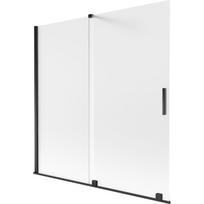 Mexen Velar dvigubas stumdomas vonios sienelė 160 x 150 cm, matinė, juoda - 896-160-000-31-70