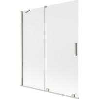 Mexen Velar dvivėrės slankios dušo durys 140 x 150 cm, matinės, šlifuotas nikelis - 896-140-000-31-97