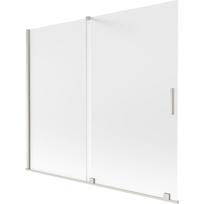 Mexen Velar vonios pertvara, 2 sparnų stumdomas 180 x 150 cm, matinė, šlifuotas nikelis - 896-180-000-31-97