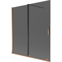 Mexen Velar voniaus sienelė 2-durų stumdomos 150 x 150 cm, grafitas, rožinis auksas - 896-150-000-41-60