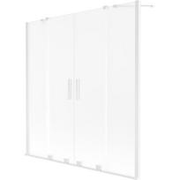 Mexen Velar Duo 2 dalių vonios ekranas, stumdomas 140 x 150 cm, matinės, baltas - 896-140-000-32-20
