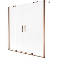 Mexen Velar Duo vonios ekrano 2-jų durų stumdomas 140 x 150 cm, matinė, rožinis auksas - 896-140-000-32-60