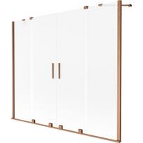 Mexen Velar Duo vonios ekranas, 2 varstomų durų 190 x 150 cm, matinė sp., šlifuotas varis - 896-190-000-32-65