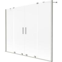Mexen Velar Duo vonios pertvara su 2 dalimis, 200 x 150 cm, matinė, šlifuotas nikelis - 896-200-000-32-97