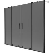 Mexen Velar Duo vonios uždanga 2-jų dalių slankiojama 170 x 150 cm, grafitas, juoda - 896-170-000-42-70