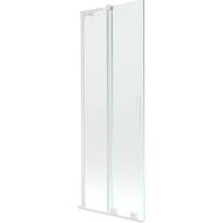Mexen Velar L vonios sienelė 2-durų stumdomos 70 x 150 cm, permatomas, baltas - 896-070-003-01-20
