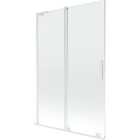 Mexen Velar L dvikryklis vonios ekrano dangtis 120 x 150 cm, permatomas, baltas - 896-120-003-01-20