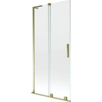 Mexen Velar L vonios uždanga 2 dalių stumdomas 90 x 150 cm, skaidrus, auksinis - 896-090-003-01-50