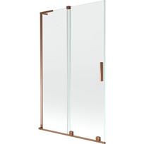 Mexen Velar L vonios sienelė 2 dalių stumdoma 110 x 150 cm, permatoma, rožinis auksas - 896-110-003-01-60