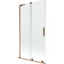 Mexen Velar L vonios pertvara dviejų dalių, stumdomas, 100 x 150 cm, permatomas, šlifuotas varis - 896-100-003-01-65