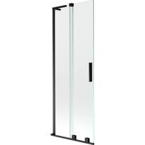 Mexen Velar L vonios ekrano durys 2-sparnių stumdomos 75 x 150 cm, permatomas, juodas - 896-075-003-01-70