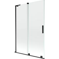Mexen Velar L vonios ekrano dvigubos durys, stumdomos 120 x 150 cm, permatomos, juodos - 896-120-003-01-70