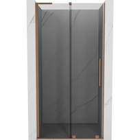Mexen Velar L slankiojančios dušo durys 90 cm, grafitas, šlifuotas varis - 871-090-003-41-65