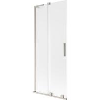 Mexen Velar L vonios uždanga 2 sparnų stumdomas 80 x 150 cm, matiniai, šlifuotas nikelis - 896-080-003-31-97