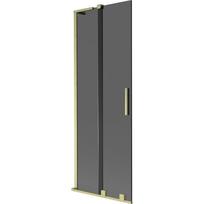 Mexen Velar L vonios ekranas 2-jų durų stumdomas 70 x 150 cm, grafitas, auksinis šlifuotas - 896-070-003-41-55