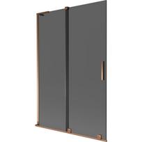 Mexen Velar L vonios sienelė 2 dalių stumdoma 120 x 150 cm, grafitas, rožinis auksas - 896-120-003-41-60