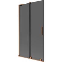 Mexen Velar L vonios užuolaida 2 durų, stumdomas 100 x 150 cm, grafitas, šlifuotas varis - 896-100-003-41-65