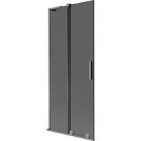 Mexen Velar L vonios ekranas, dviejų dalių stumdomas, 80 x 150 cm, grafitas, ginklų metalas - 896-080-003-41-95