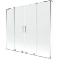Mexen Velar L Duo vonios pertvara, 2 dalių, 200 x 150 cm, permatoma, chromuota - 896-200-003-02-01