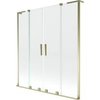 Mexen Velar L Duo vonios ekranas Dviejų dalių slankiojantis 140 x 150 cm, skaidrus, auksinis - 896-140-003-02-50