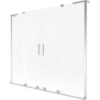 Mexen Velar L Duo vonios širmos dviejų dalių stumdomas 180 x 150 cm, matinė, chromuota - 896-180-003-32-01