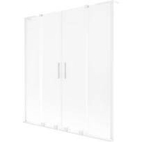 Mexen Velar L Duo vonios užuolaida, 2-dalių stumdomas 160 x 150 cm, matinė, balta - 896-160-003-32-20