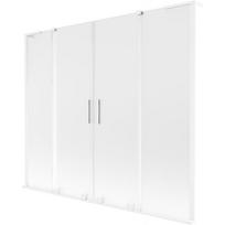 Mexen Velar L Duo vonios ekranas 2-jų dalių stumdomas 180 x 150 cm, matinė, balta - 896-180-003-32-20