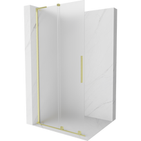 Mexen Velar L stumdomoji dušo sienelė Walk-in 100 x 200 cm, matinė 8 mm, auksinė šlifuota - 871-100-003-33-55