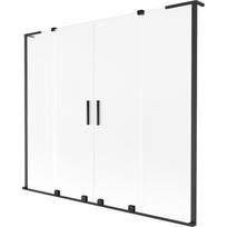 Mexen Velar L Duo vonios sienelė 2-jų dalių stumdomas 170 x 150 cm, matinė, juoda - 896-170-003-32-70