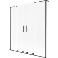 Mexen Velar L Duo vonios pertvara 2 dalių stumdomas 140 x 150 cm, matinė, gun metal - 896-140-003-32-95