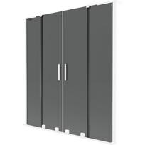 Mexen Velar L Duo vonios ekrano 2-durų slankiojantis 140 x 150 cm, grafitas, baltas - 896-140-003-42-20
