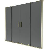 Mexen Velar L Duo vonios ekrano 2-duris slenkantis 170 x 150 cm, grafitas, auksinė - 896-170-003-42-50