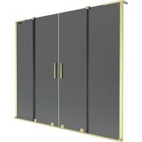 Mexen Velar L Duo vonios ekranas 2 durų stumdomas 200 x 150 cm, grafitas, auksinis šlifuotas - 896-200-003-42-55