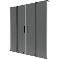 Mexen Velar L Duo vonios ekrano dviejų dalių stumdomas 140 x 150 cm, grafitas, šešėlinė pilka šlifuota - 896-140-003-42-66